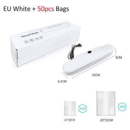 Food Vacuum Sealer Vacuum Packaging Machine For Food With 50pcs Packed Bags Z-21 Automatic Household Food Vacuum Sealing 220V